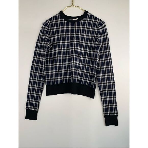 A.L.C. Synthetic Diggs Long-Sleeve Plaid Sweater Women’s Size XS - Picture 2 of 6